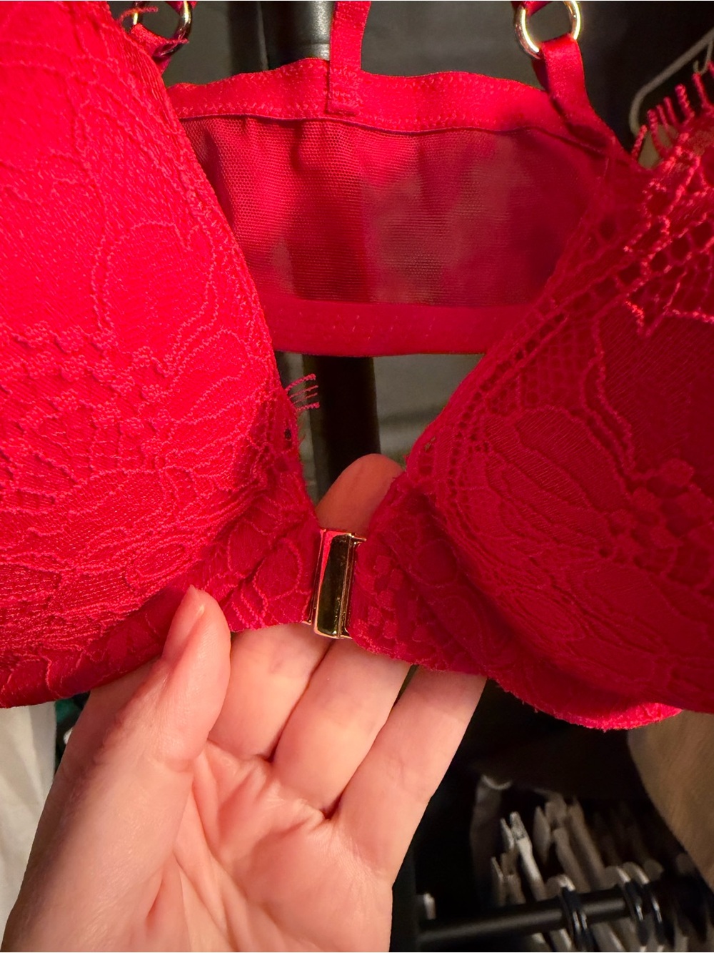 Victoria Secret Red Lace Strappy Push-Up Bra - Women Intimates - Picture 8 of 8